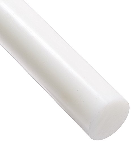 HDPE Rundstab aus hochdichtem Polyethylen, durchscheinend weiß, 20 mm Durchmesser x 300 mm Länge, Grad A PE 500 von J&A Racing International