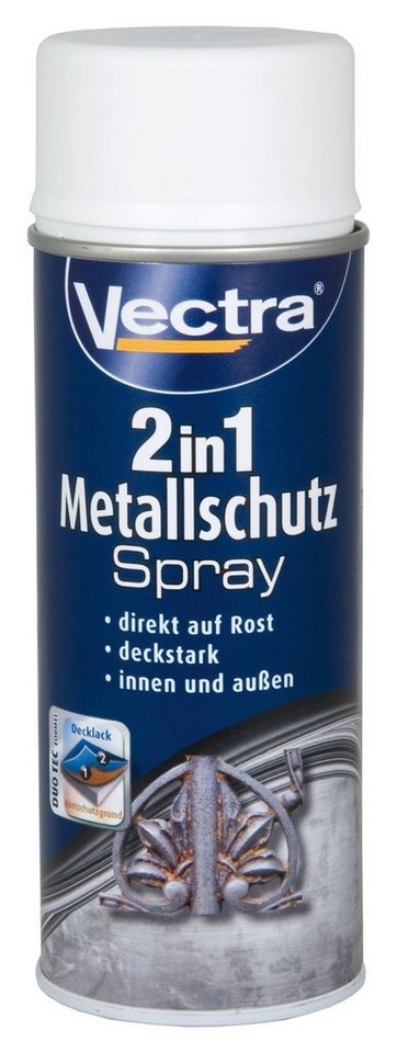 J.W. Ostendorf Vollton- und Abtönfarbe Vectra® 2in1 Metall Schutzlack Spray 400ml Lack Grundierung Rostspray von J.W. Ostendorf