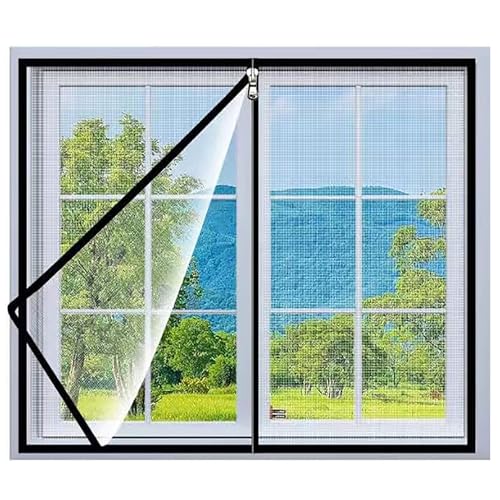 40x170cm Fliegengitter für bodentiefe Fenster - Insektenschutz selbstklebend - Fliegen Netz ohne Bohren von JACCOS