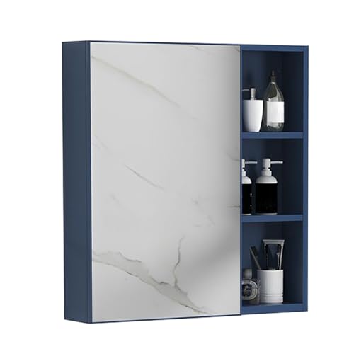 Badezimmerschrank mit Spiegel Rechteckiger Spiegelschrank Bad, Badezimmer Spiegelschrank aus Aluminiumlegierung, für Schlafzimmer, Wohnzimmer und Toilette ( Color : Blue , Size : 80*11*65cm/31*4*26in von JCSRYD