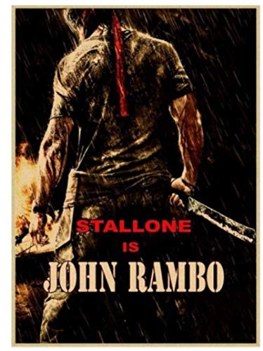 RUIYANMQ Rambo Movie Poster Wandkunst Leinwand Bild Home Decoration Kp555Zs 40X60Cm Rahmenlos von RUIYANMQ