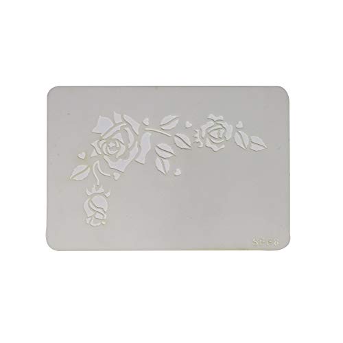 JEM SFF8 Romantische Rosenschablone, Kunststoff, weiß, 15 x 1 x 15 cm von PME