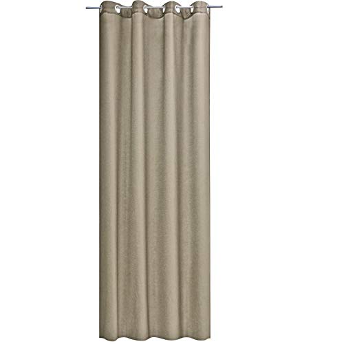 JEMIDI Vorhang blickdicht - Gardine mit Ösen Anbringung - Ösenschal Dekoschal 100% Polyester lang für Wohnzimmer Schlafzimmer - einfache Montage von JEMIDI