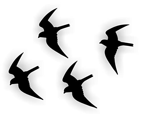 Schwalbe Vögel Aufkleber 4er Set Kleben Sie sie auf das Fenster oder Windschutzscheibe. von JERMA allerhandestickers
