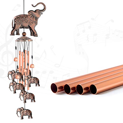 JIAUFU Elefant windspiele für draußen hängend,Geschenke für Väter, Mütter, Familie, Freunde, Kollegen,Rasengarten -Dekoration,Windspiel für Garten deko draußen, Hof, Terrasse und Heimdekoration von JIAUFU