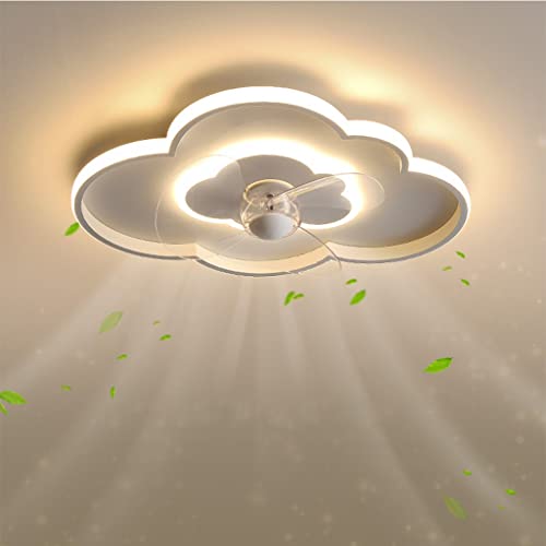 Deckenventilator Mit Beleuchtung LED Fan Deckenleuchte Fernbedienung Deckenlampe Windgeschwindigkeit Dimmbar 40W Decke Kreative Wolken Lampe Leise Ventilator Für Wohnzimmer Schlafzimmer Kinderzimmer von JINWELL