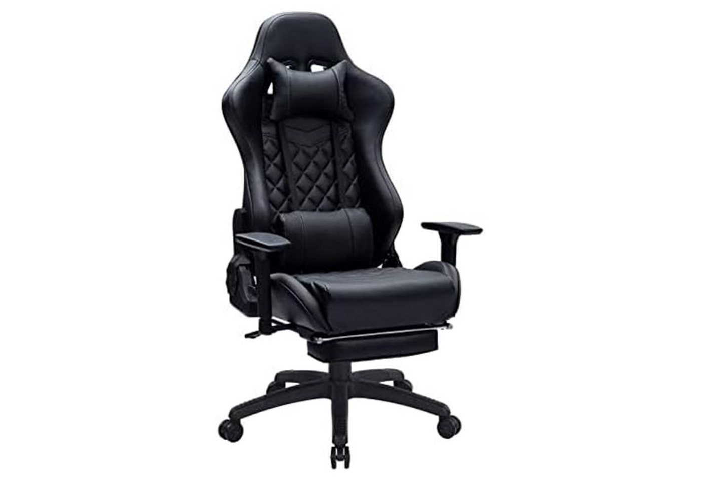 JOEAIS Gaming-Stuhl Gaming Stuhl Gaming Chair Gaming Sessel pc Stuhl Ergonomischer Stuhl (Bürostuhl mit Fußstützen 180 kg Belastbarkeit Massagefunktion), mit Wippfunktion, Höhenverstellbar, Massage Lendenkissen, 155° von JOEAIS