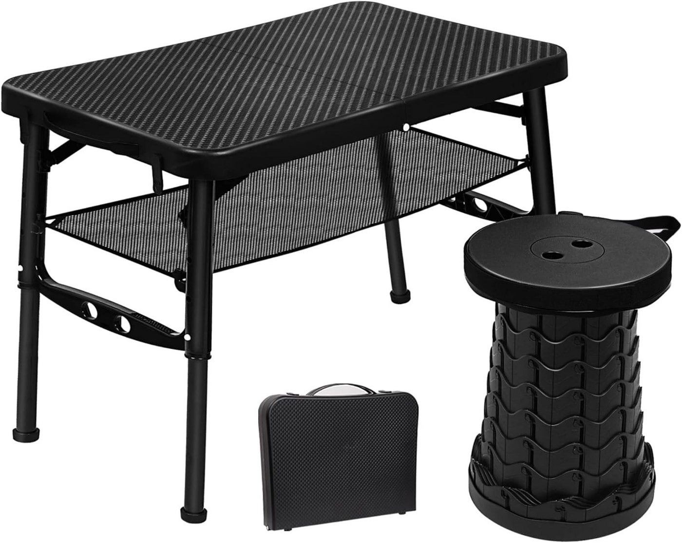 JOEAIS Tabletttisch Klapptisch Campingtisch Balkontisch (Campingtisch Faltbarer für Reisen Picknick Angeln Wandern Indoor), Gartentisch Klappbar Camping Stuhl Kleiner Tisch Klappbar Balkontisch von JOEAIS