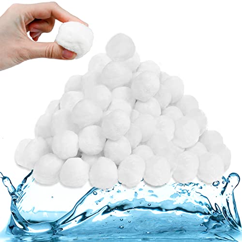 JOIEYOU Filter Balls Filterbälle für Sandfilteranlagen Filterpumpe Pool Zubehör 2100g Weiß von JOIEYOU