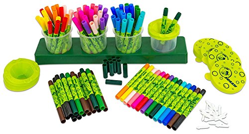 JOLLY Booster XL, Komplett Starter Set, jeweils 6 Booster XL in 14 Farben, inkl. Bubblepool Nachfüllstation, leuchtende und satte Farben, auswaschbare Tinte, ungiftig und sicher von JOLLY