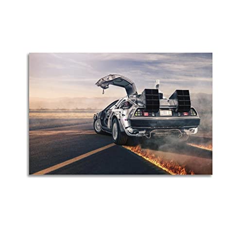 JONZA Vintage-Rennauto-Poster für DeLorean DMC Sportauto, dekoratives Gemälde, Leinwand, Wand- und Kunstbild, Familien-Schlafzimmer, Dekoration, 30 x 45 cm von JONZA