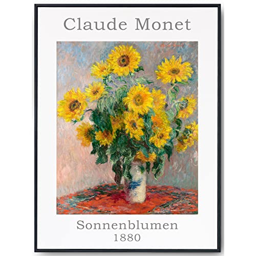 JOPRICO Claude Monet Kunstdruck - Sonnenblumen - Ausstellungsposter 30x40 cm von JOPRICO