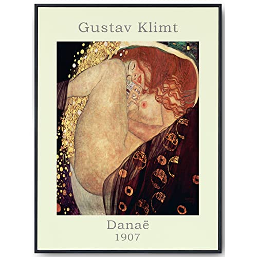 JOPRICO Gustav Klimt Poster - Danae - Ausstellungsposter A3 (29,7x42cm) - mattes Galeriepapier von JOPRICO