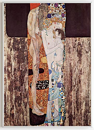 JOPRICO Gustav Klimt Poster Kunstdruck - Die DREI Lebensalter Einer Frau (1905) - Art Nouveau Poster – Kunstdruck in Galeriestandard – berühmte Gemälde Poster – berühmte Bilder Größe 21x30cm (A4) von JOPRICO