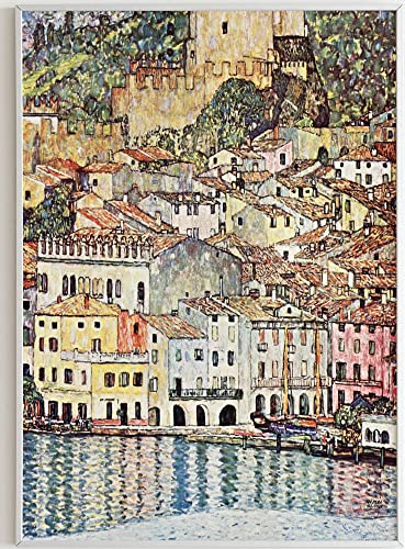 JOPRICO Gustav Klimt Poster Kunstdruck - Malcesine am Gardasee (1913) - Art Nouveau Poster – Kunstdruck in Galeriestandard – berühmte Gemälde Poster – berühmte Bilder Größe 42x60cm (A2) von JOPRICO