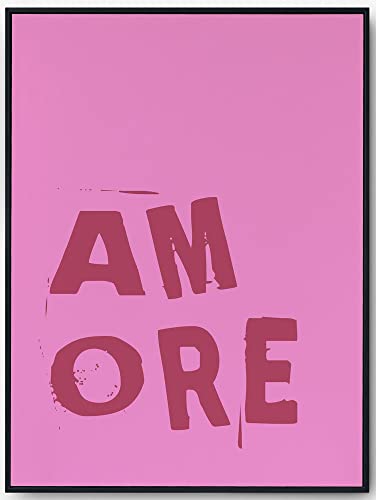 JOPRICO Poster Amore - Sprüche Poster - Liebe Poster auf italienisch - pink Größe 40x50 cm von JOPRICO