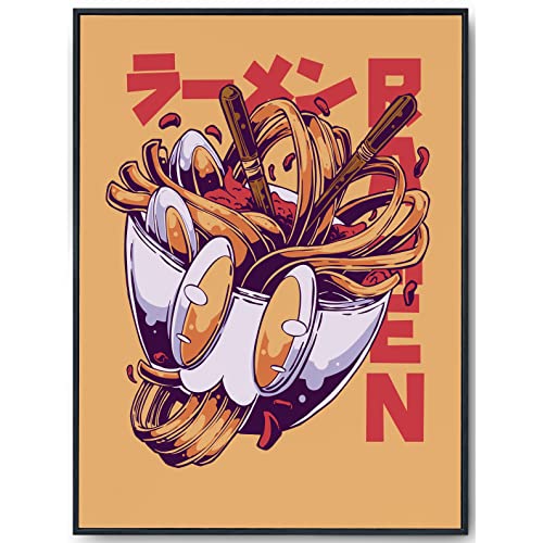 JOPRICO Ramen Poster - Anime Ramen Schüssel - Japan Poster - Küchendeko - japanische Dekoration von JOPRICO