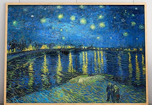 JOPRICO Vincent Van Gogh Poster - Sternennacht über der Rhone Größe 30x42cm (A3) von JOPRICO