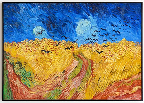 JOPRICO Vincent Van Gogh Poster - Weizenfeld mit Krähen Größe 50x70 cm | 20x28 inch von JOPRICO