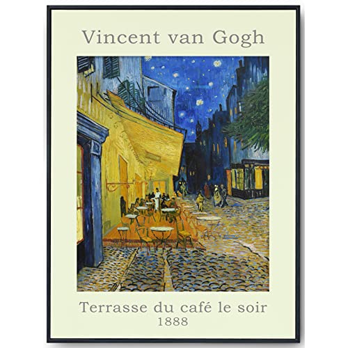 JOPRICO Vincent van Gogh Poster - Caféterrasse am Abend - Ausstellungsposter A3 (29,7x42cm) - mattes Galeriepapier von JOPRICO