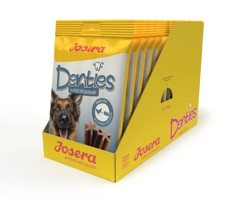 JOSERA Denties Poultry & Blueberry | Premium Kaustangen für Hunde mit Geflügel und Heidelbeere | Getreidefrei | 13 x 180 g von Josera