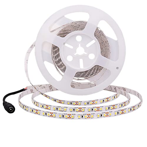 JOYLIT LED-Streifen, 5 m, natürliches Weiß, 4000 K, 8200 lm, hohe Helligkeit, UL CE PRO 600 LEDs, SMD 2835, 90 W, dimmbar, selbstklebend, Lichtband für Regal, Schrank, Spiegel von JOYLIT