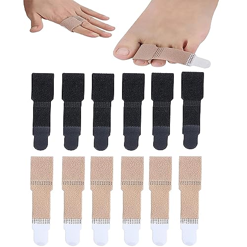 JOYOLA 12 pcs Hammerzehen Zehenbandage,Hammerzehen Korrekturer, Korrektur Abstandhalter, Universal-Zehenkorrekturband, Zehenschutzbandage, für Finger Hammer Toe Zehen Separator von JOYOLA