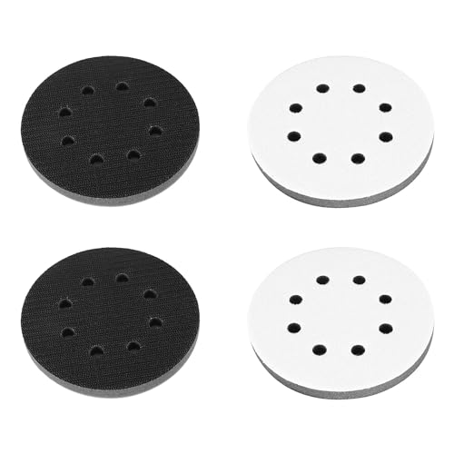 JOYOLA 4 Stück Schleiftellerschoner, Schwamm weiches Schleifpad 125 mm Schwamm Interface Pad Kissen Pad für Pneumatische und Elektrische Selbstreinigende Polier und Schleifmaschinen von JOYOLA