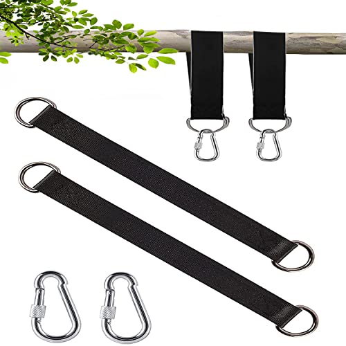 JOYOLA Swing Hanging Kit Hängematte, 2 Stücke Schaukel Befestigung Hängematte Befestigung Baumschaukelgurte Hängeset mit 2 D-Ringen für Schaukel Hängematten von JOYOLA