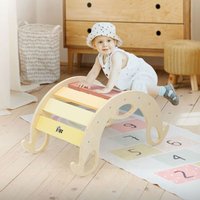 Kletterrampe aus Holz, 74x41x38,5 cm, Mehrfarbig, Spielzeug für Baby & Kleinkind - Joyz von JOYZ