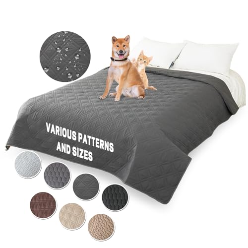 Wasserdichte Hundedecke 208 x 208cm, Hundedecke & Katzenmatte für Sofa, Bett & Auto, Extra Groß und Waschbar Haustier Decke für Hunde, Rutschfeste Hundedecke für Hunde & Katzen Geeignet, Dunkelgrau von JRUI