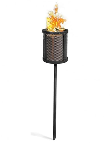 Feuerkorb für Schwedenfeuer „Bruno“ Feuersäule aus Stahl Gartenfackel Fackel als Wärmequelle und Deko für draußen CookKing von JS Garten Deko