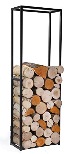 Kaminholzregal "Cornel" H 150 cm Holzregal für Kaminholz Kaminholzablage aus Stahl Kaminholzständer CookKing von JS Garten Deko