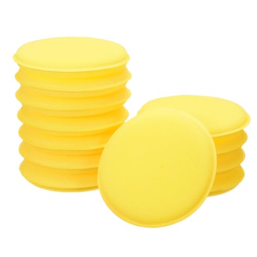 JSKWIKE 12 Pcs Auto Polierpads Polierschwamm Politur Schaumstoff Applikator-Pads Auto Wachs Applikatorpads Mikrofaser Weichschaum Reinigungs Schwamm Pads für Auto Fahrzeug Autoglas von JSKWIKE