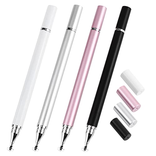 4 Stück Eingabestift Disc Touch Pen, Tablet Stift and Ballpoint Pen 2 in 1, Universal Eingabestift für alle Tablets/Smartphone, Kompatibel mit Samsung/iPad/Android/IOS von JSMTKJ