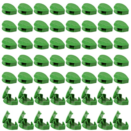 JSMTKJ 60 Stück Pflanzen Clips, Selbstklebend Pflanzenklammern, Pflanzenclips für Kletterpflanzen Wand with 72 Klebeetiketten für Pflanzen Stängel Kabelbefestigung von JSMTKJ
