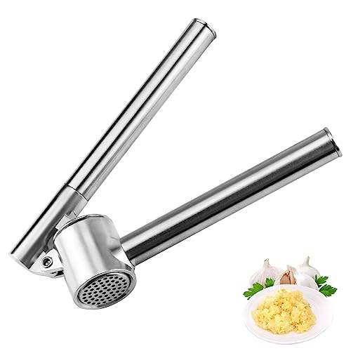 Knoblauchpresse, Knoblauchschneider Garlic Press Knoblauch Crusher Edelstahl Spülmaschinenfest Garlic Crusher Knoblauchpresse robuster, ergonomischer Griff 1 von JSMTKJ