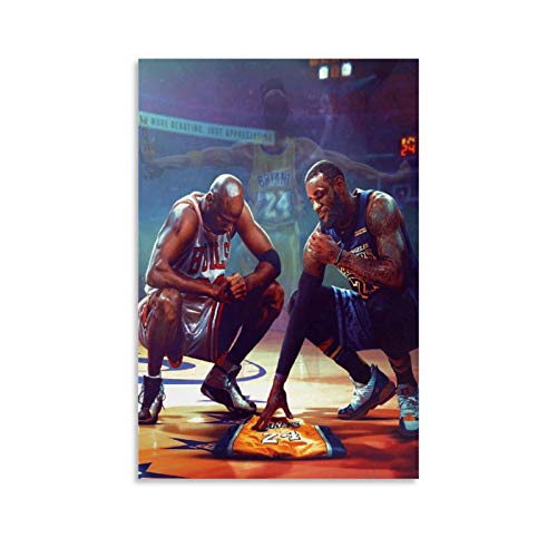 Kobe Bryant Lebron James und Michael Jordan Poster, dekoratives Gemälde, Leinwand, Wandkunst, Wohnzimmer, Poster, Schlafzimmer, Gemälde, 40 x 60 cm von JTYK