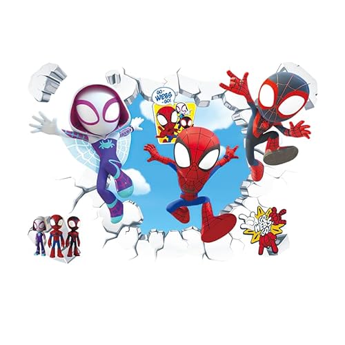 3D-Effekt Aufkleber Spiderman, Spider-Man Ultimate Wandtattoo Kinderzimmer, Kinderzimmer Spiderman, Wandtattoo Kinderzimmer Wandsticker (20974) von JUNBAOYYDS