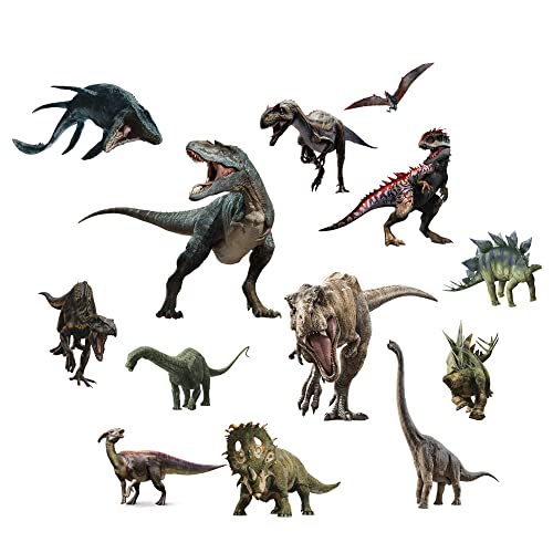 Dinosaurier Motive 3D Wandtattoos, 3D Wandsticker Kinderzimmer Dinosaurier Wandtattoo, für Kinder Schlafzimmer Jungen Mädchen (WL009) von JUNBAOYYDS