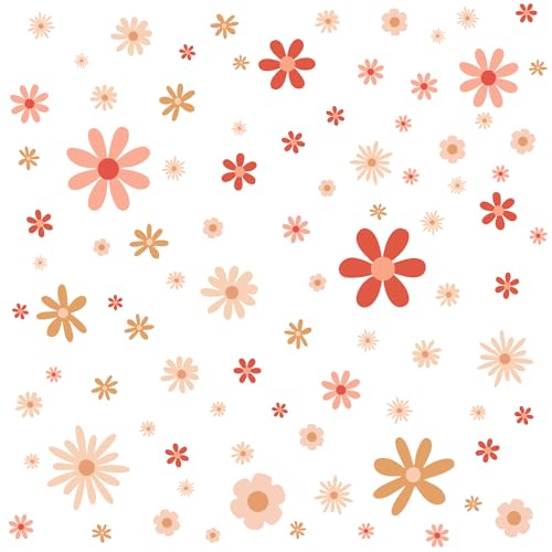 Wandaufkleber mit Gänseblümchen-Motiv, Wandtattoo Blume Boho Punkte Wandaufkleber Gänseblümchen, DIY Wandaufkleber für Mädchen und Jungen (70205) von JUNBAOYYDS