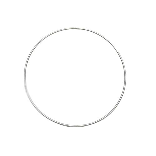 JUNGEN Metallring Deko Metallringe Drahtring Metall Ringe Hoops 25/30/40/50cm Ringe Hoops für Handwerk DIY Hochzeit Traumfänger Hoop Hängende Dekoration (Silber, 40cm) von JUNGEN