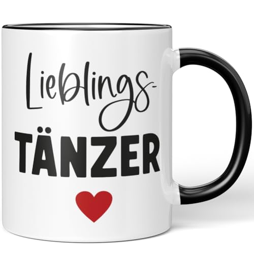 JUNIWORDS Tasse, Lieblings-Tänzer, Schwarz (7770864) von JUNIWORDS