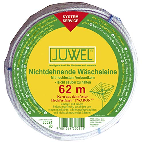 Juwel 30024 Ersatzleine Ersatz-Wäscheleine für Wäschespinne, Kunststoff, transparent, 62m von JUWEL