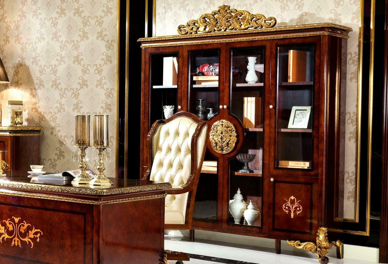 JVmoebel Aktenschrank XXL Büro Bücherschrank Aktenschrank Luxus Möbel Stil Antik Schrank von JVmoebel