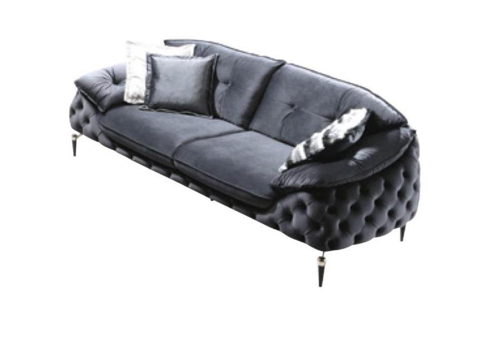 JVmoebel Sofa Chesterfield Dreisitzer Couch Polster Sofas Textil Leder Sofa, Made in Europe von JVmoebel