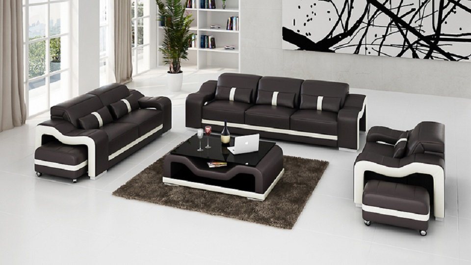 JVmoebel Sofa Designer Sofagarnitur 322 Sitzer Sofa Couch Leder Polster von JVmoebel
