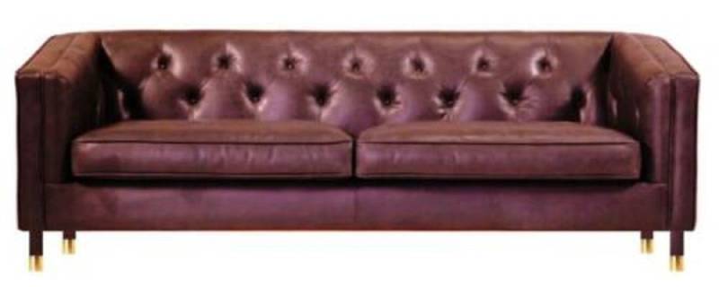 JVmoebel Sofa Schwarz Chesterfield Dreisitzer Modern Design Leder Sofa, Made in Europe von JVmoebel