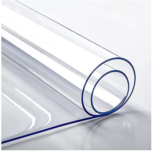 Tischschutz Folie Transparente PVC Folie Schutzfolie Glasklar Tischdecke Tischfolie,Wasserdicht VerschleißFest HitzebestäNdig,Geeignet FüR KüChe, Garten Und BüRo(Color:1.5mm,Size: 45x105cm) von JXFS