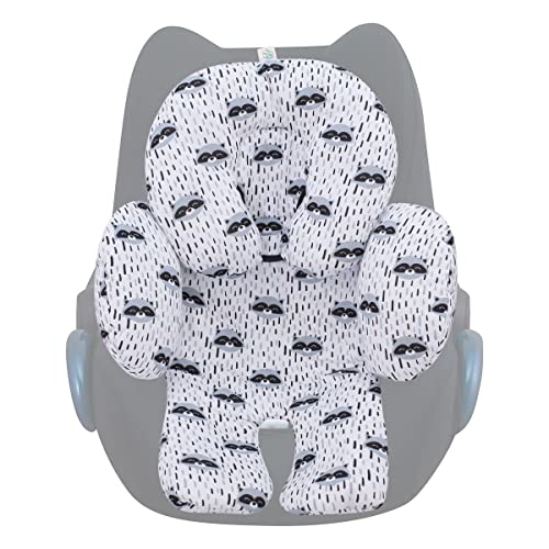 JYOKO Kids Sitzverkleinerer Antiallergikum Universal Baby 100% Baumwolle (Raccoon, Enthält eine Kopf- und eine Körperstütze, 2 Teile) von JYOKO